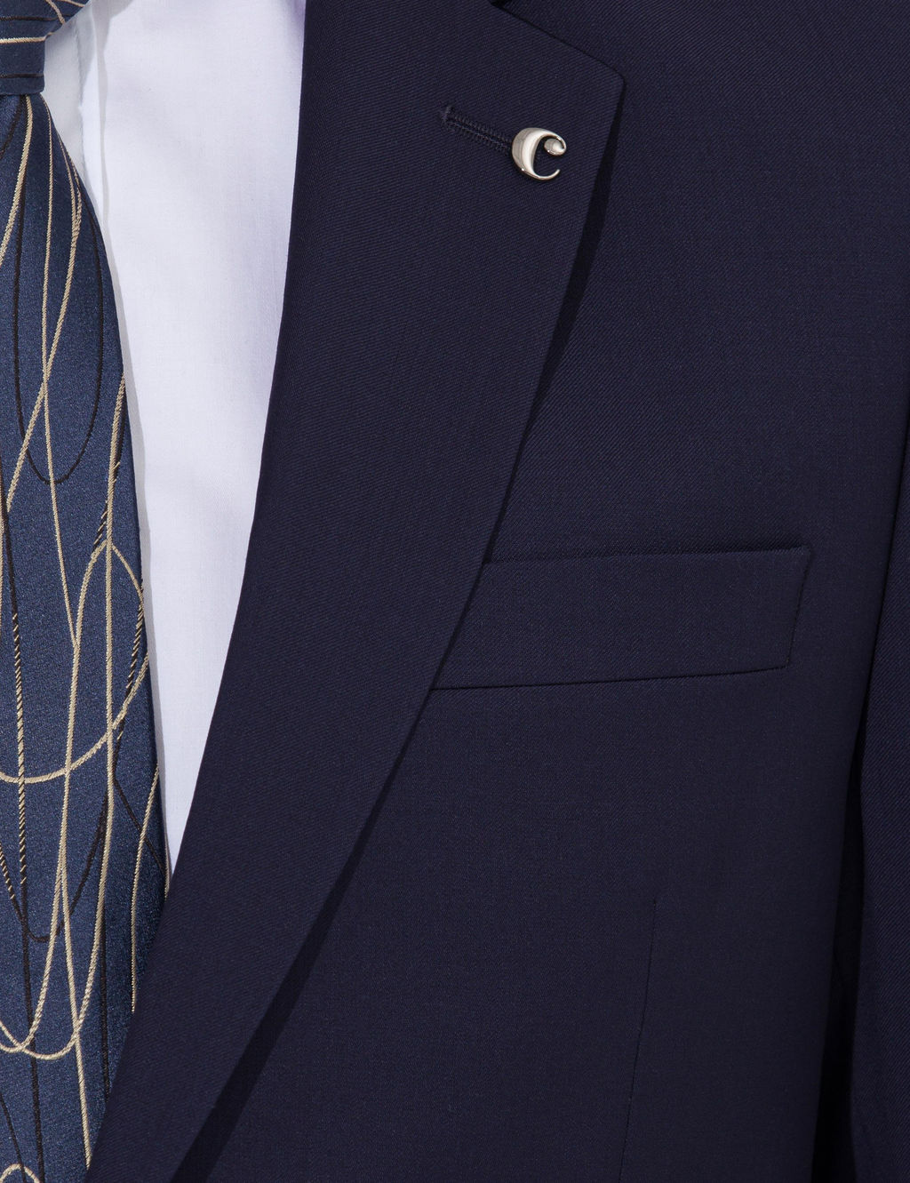 Темно-синий приталенный костюм - Cacharel фото 6