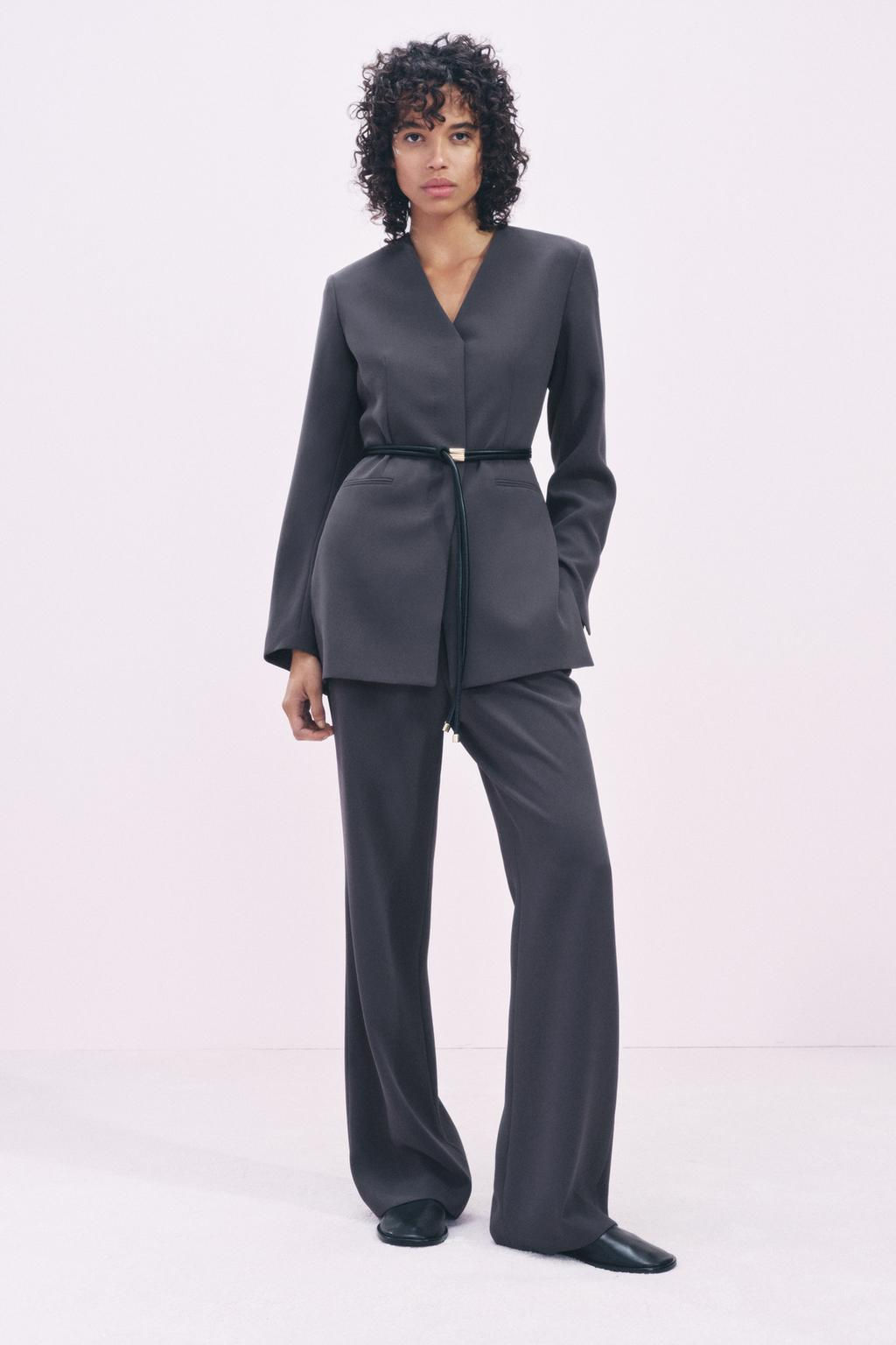 ZW COLLECTION BELTED BLAZER - Zara фото 10