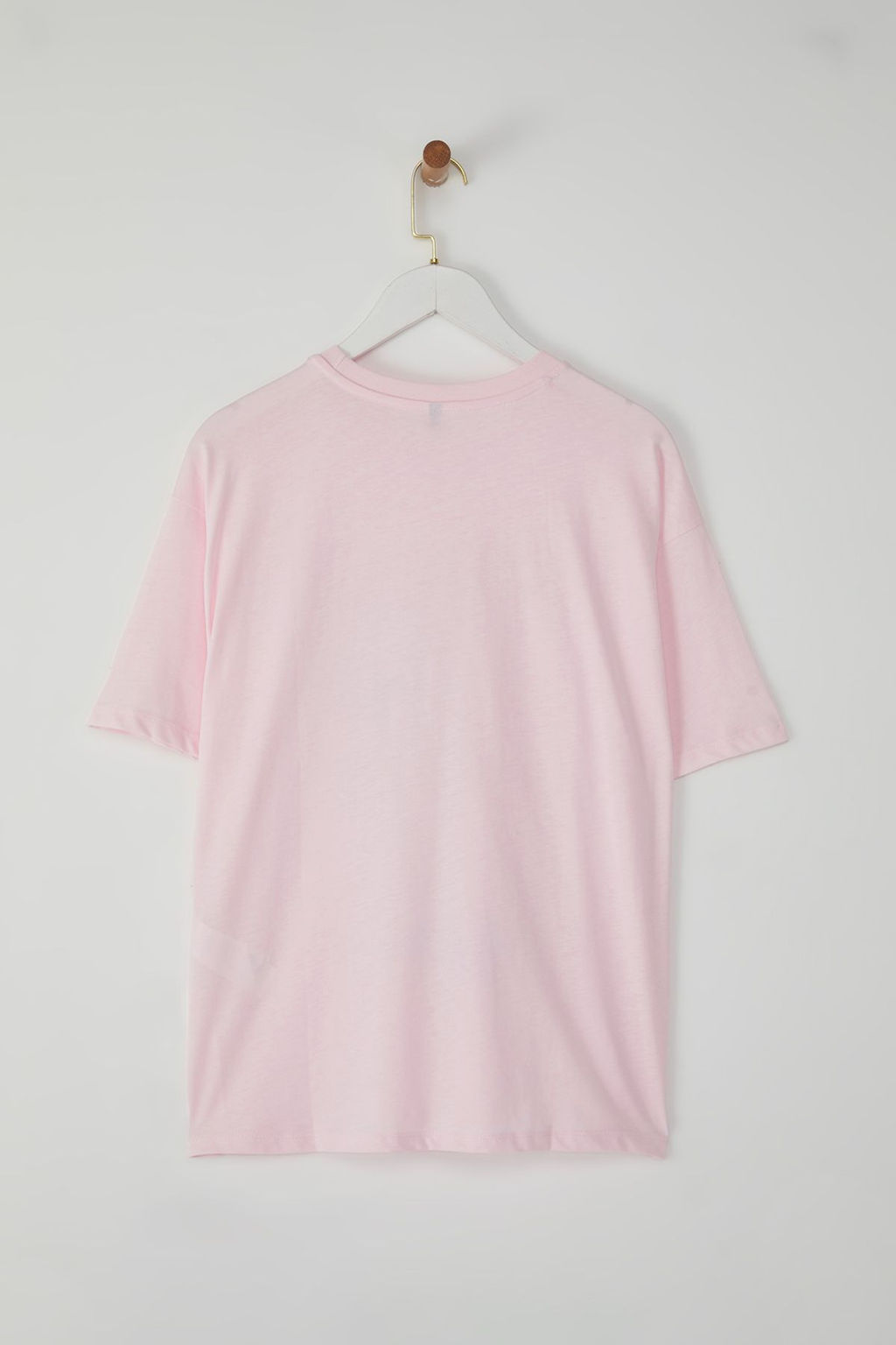 TRENDYOLMILLA Ac?k Pembe %100 Pamuk Kokteyl Bask?l? Oversize/Genis Kesim Orme T-Shirt TWOSS25TS00163 фото 6