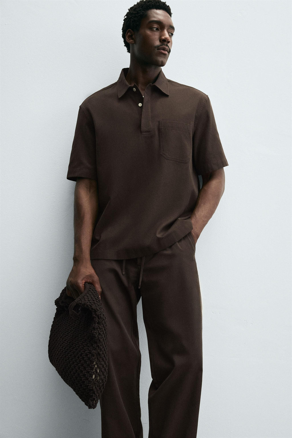 LYOCELL/COTTON POLO SHIRT - Zara фото 6