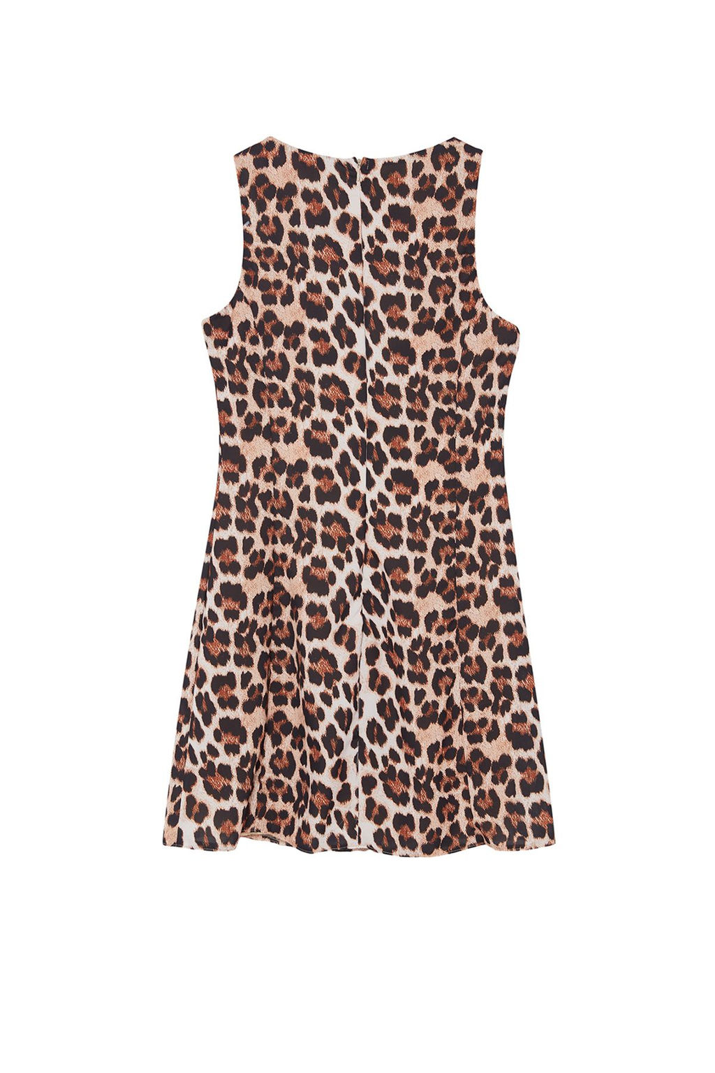 TRENDYOLMILLA Kahverengi Leopar Desenli Mini Saten Dokuma Elbise TWOSS24EL01065