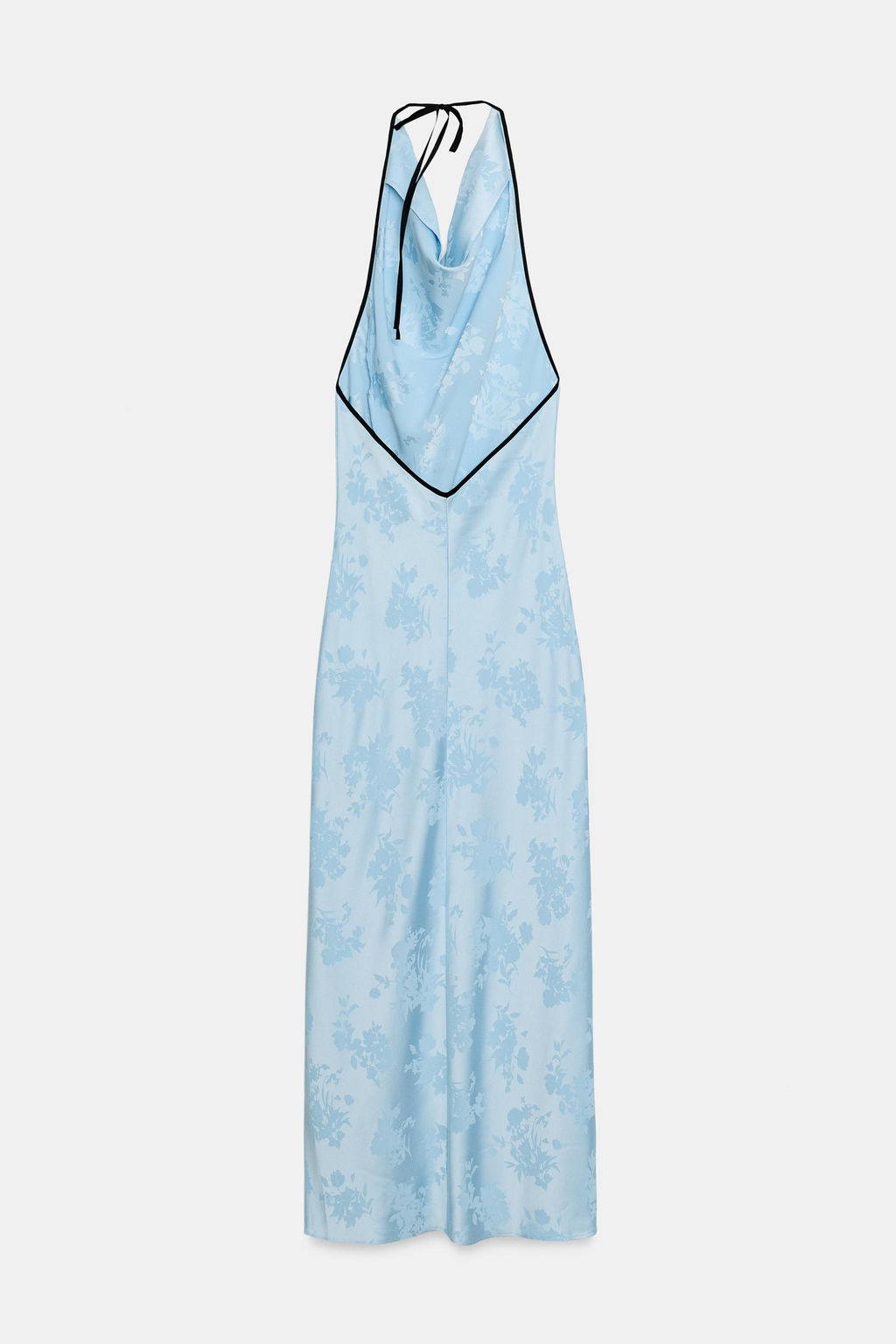 VESTIDO MIDI JACQUARD FLORAL / Celeste - Zara фото 9