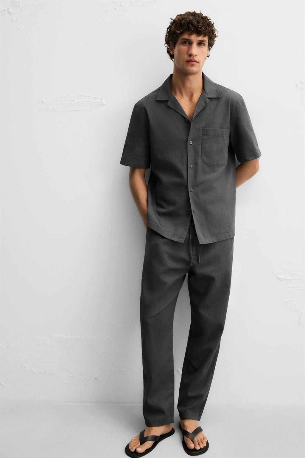 COTTON/LINEN TROUSERS - Zara фото 6