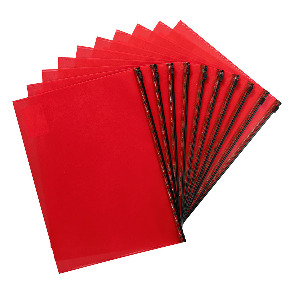 Expert Complete Premier Папка-конверт на ZIP-молнии A4 180 мкм волокно 10 шт. красный ЕС21123004