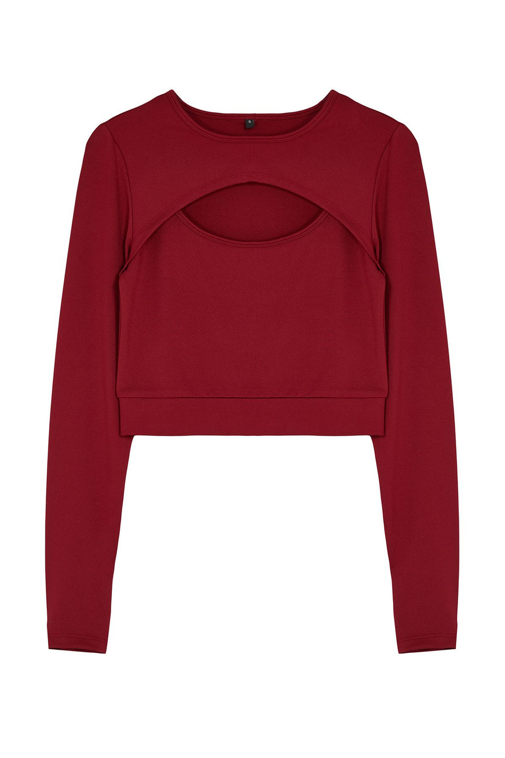 Trendyolmilla Tas Crop Pencere/Cut Out ve Bas Parmak Delik Detayl? Orme Spor Ust/Bluz TWOAW22BZ0481  фото 6