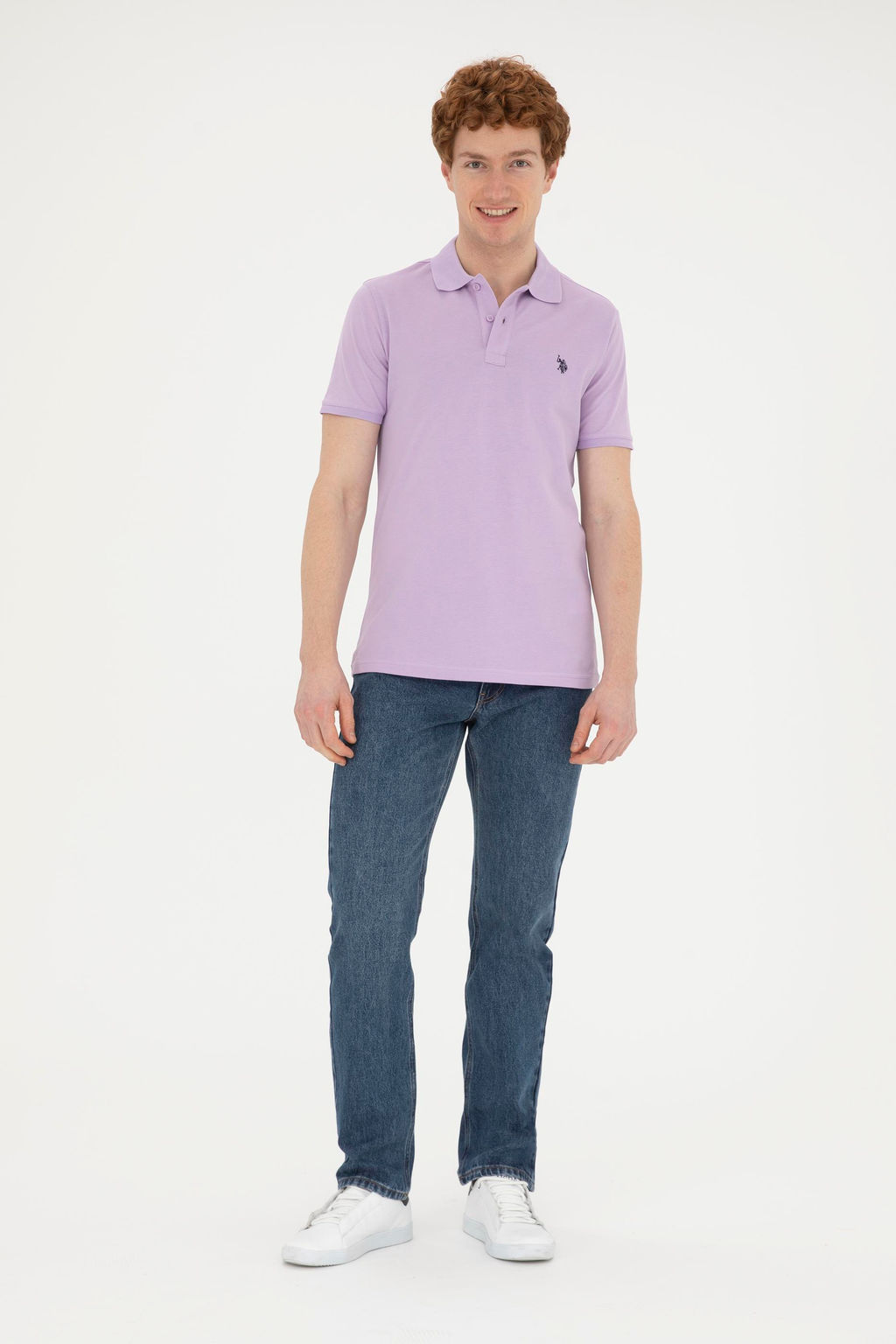 U. S. Polo Assn / Мужская сиреневая базовая футболка - U.s. polo assn фото 11