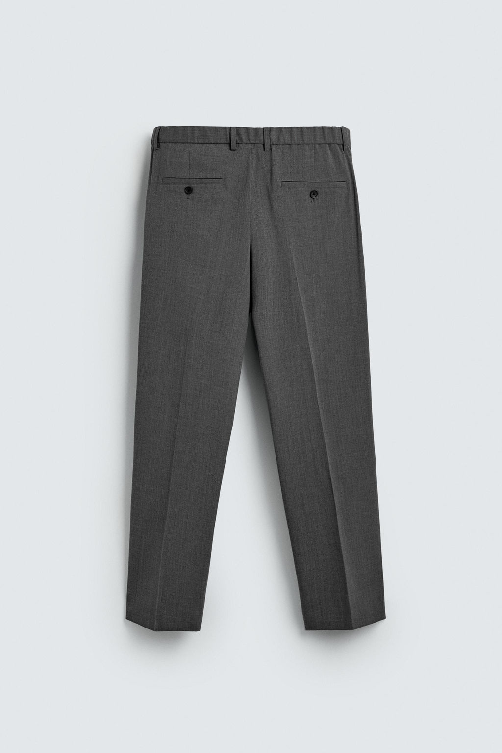 PANTAL?N CON LANA REGULAR FIT NON IRON / Gris - Zara фото 7