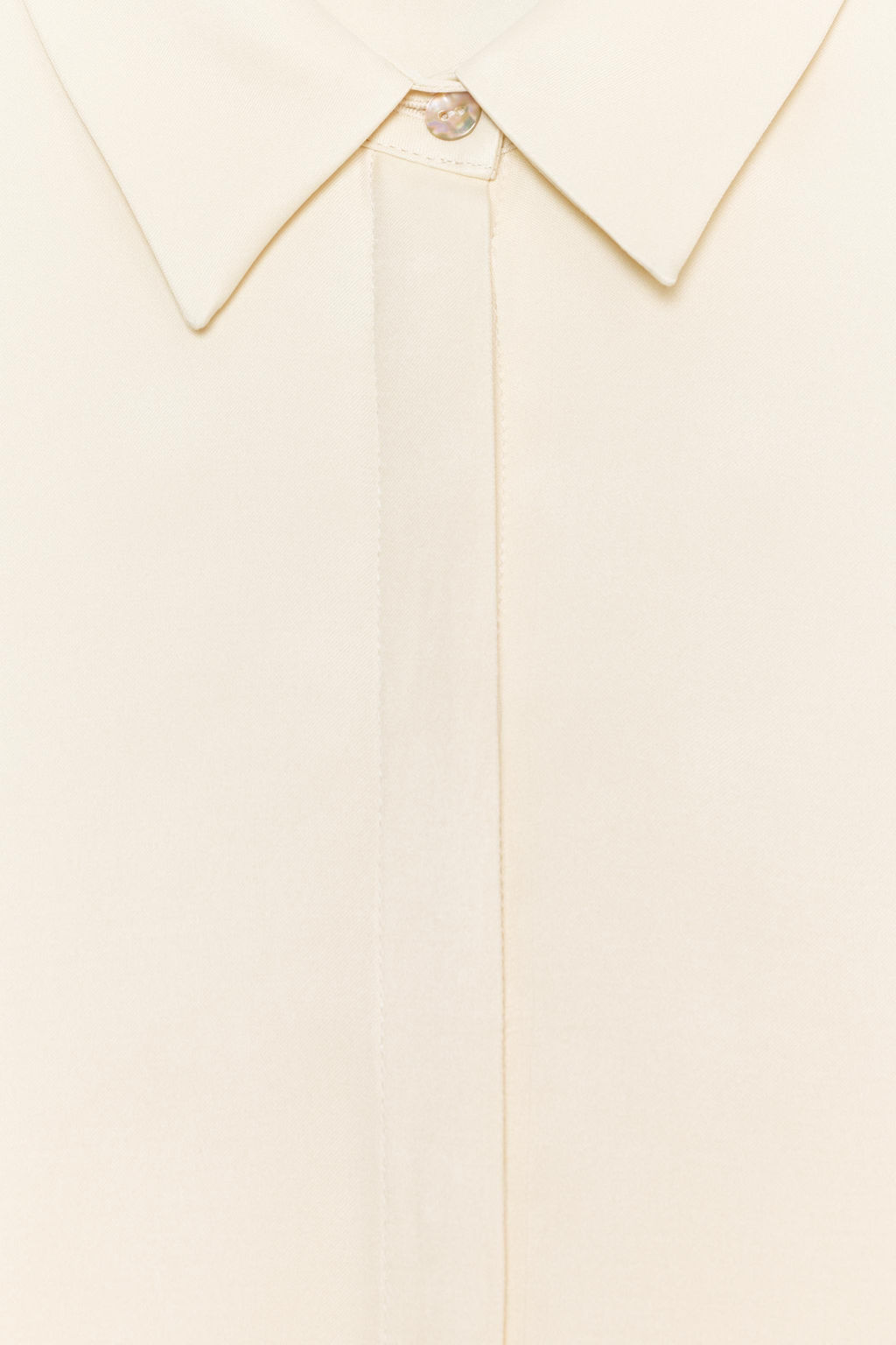 CAMISA SATINADA ENCAJE / Crudo - Zara фото 8