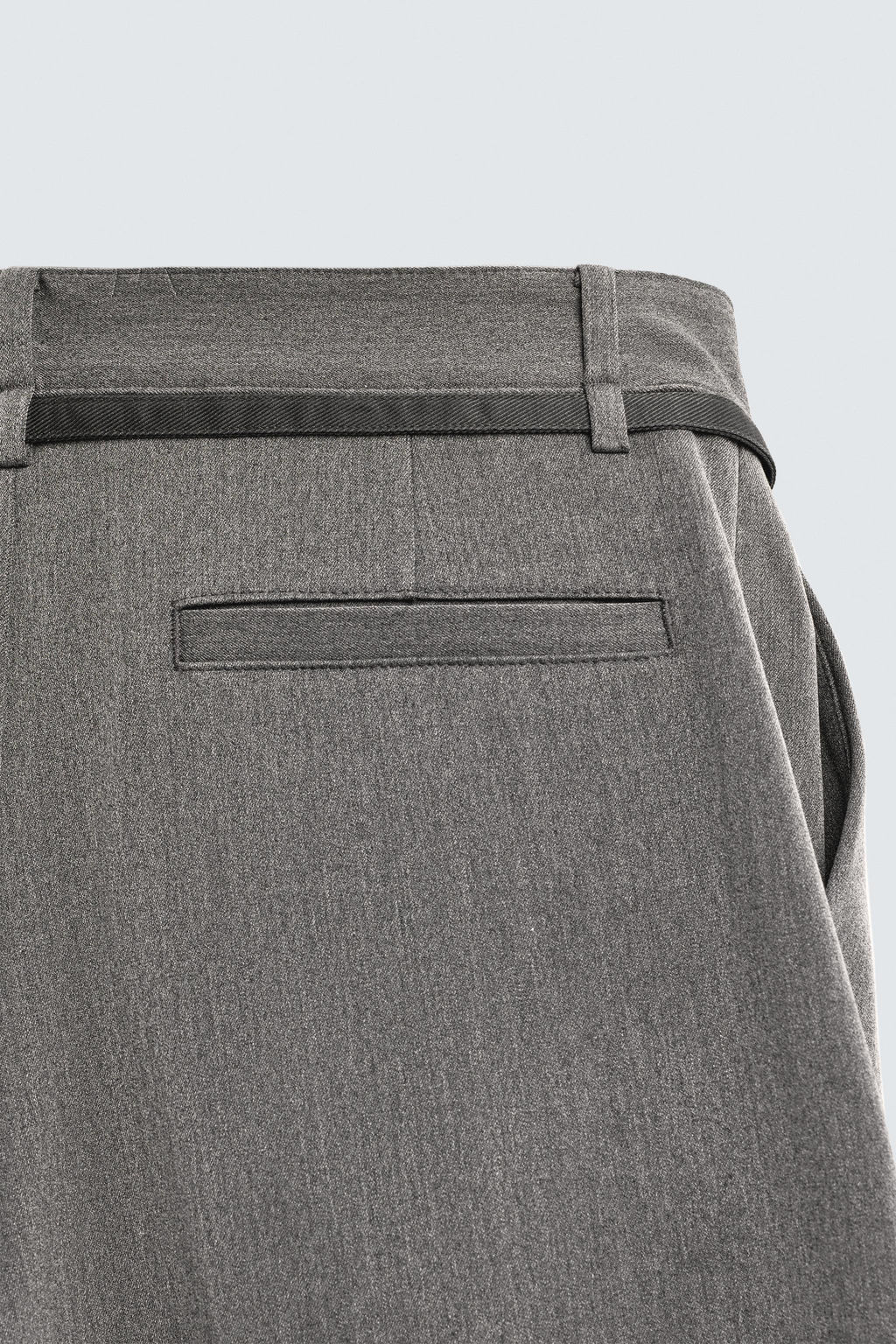 PANTAL?N BALLOON PLIEGUES CINTUR?N / Gris - Zara фото 10