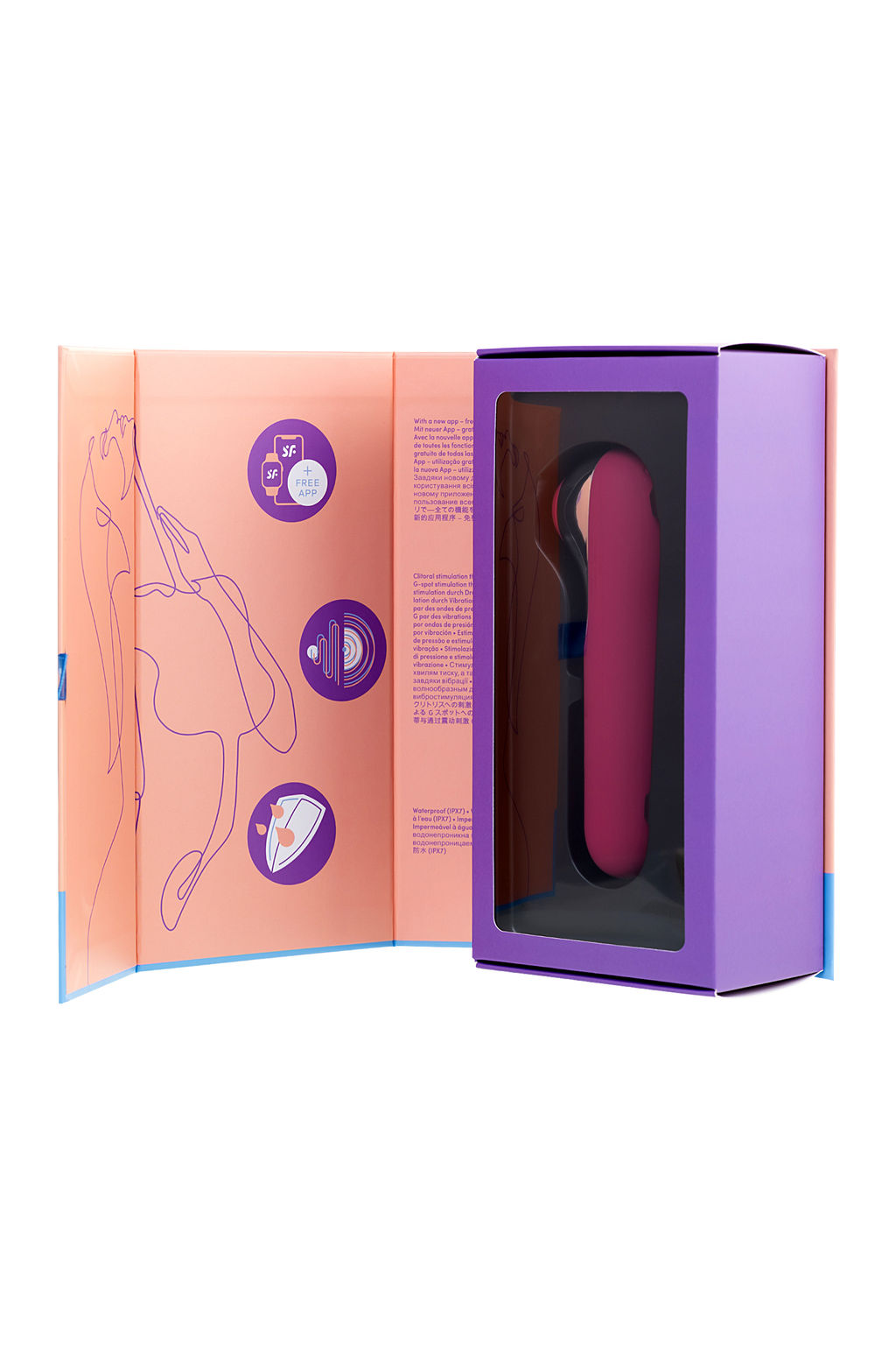 Вакуум-волновой бесконтактный стимулятор клитора Satisfyer Dual Love, силикон, красный, 16 см.  фото 11