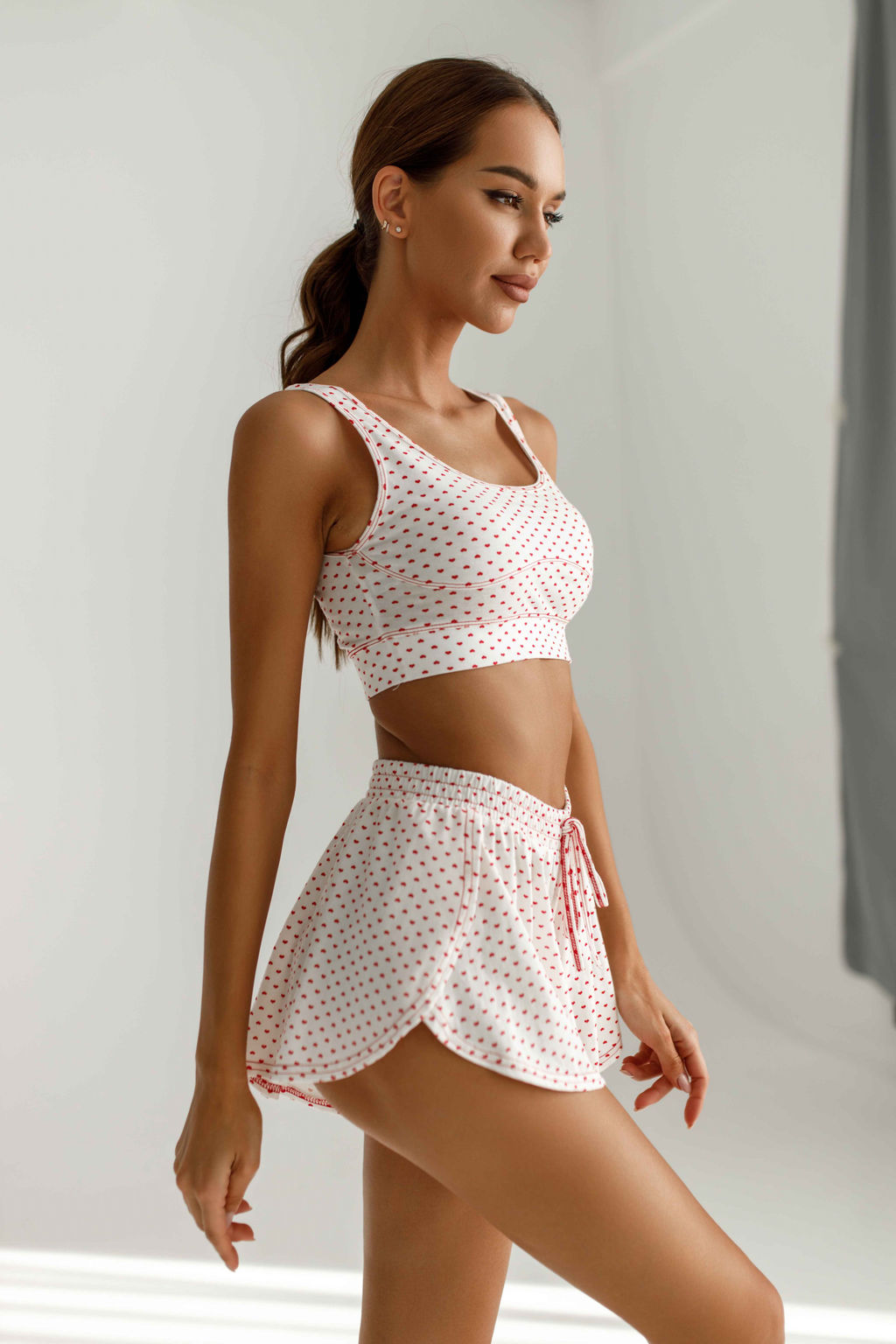 1402 ХЛОПКОВАЯ С СЕРДЕЧКАМИ ПИЖАМА