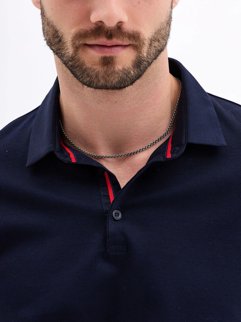 Джемпер мужской с воротником поло GREG G155-TO1246T-LT1634 (синий)