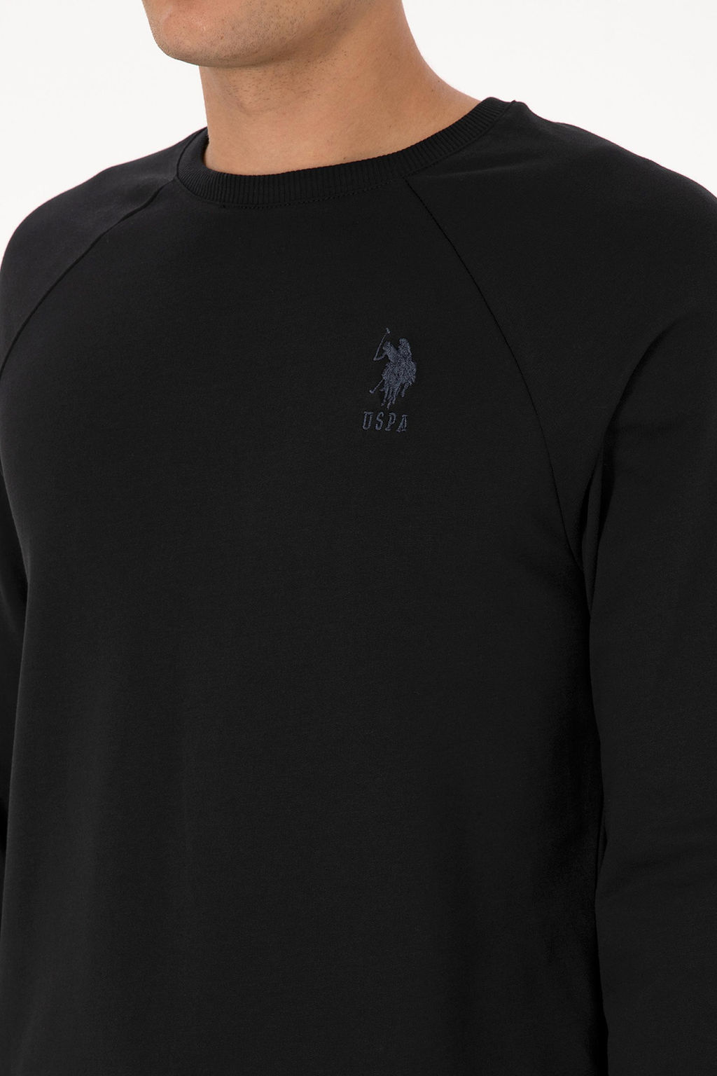 Erkek Siyah Basic Sweatshirt - U.s. polo assn фото 7