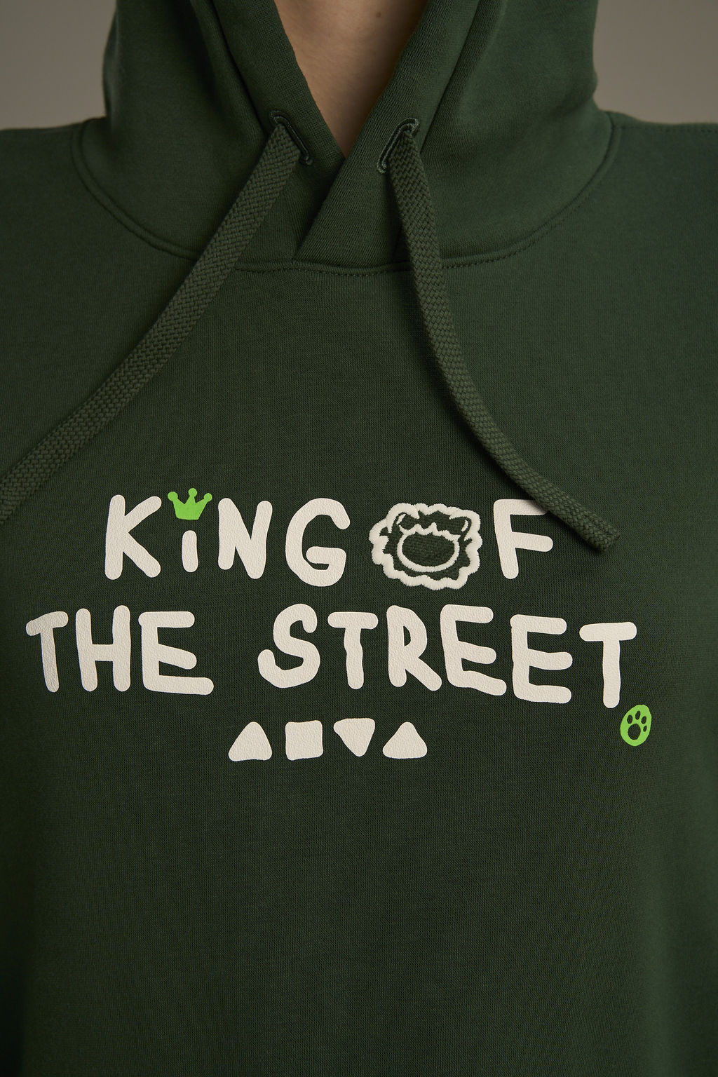 Худи утепленное Зеленый