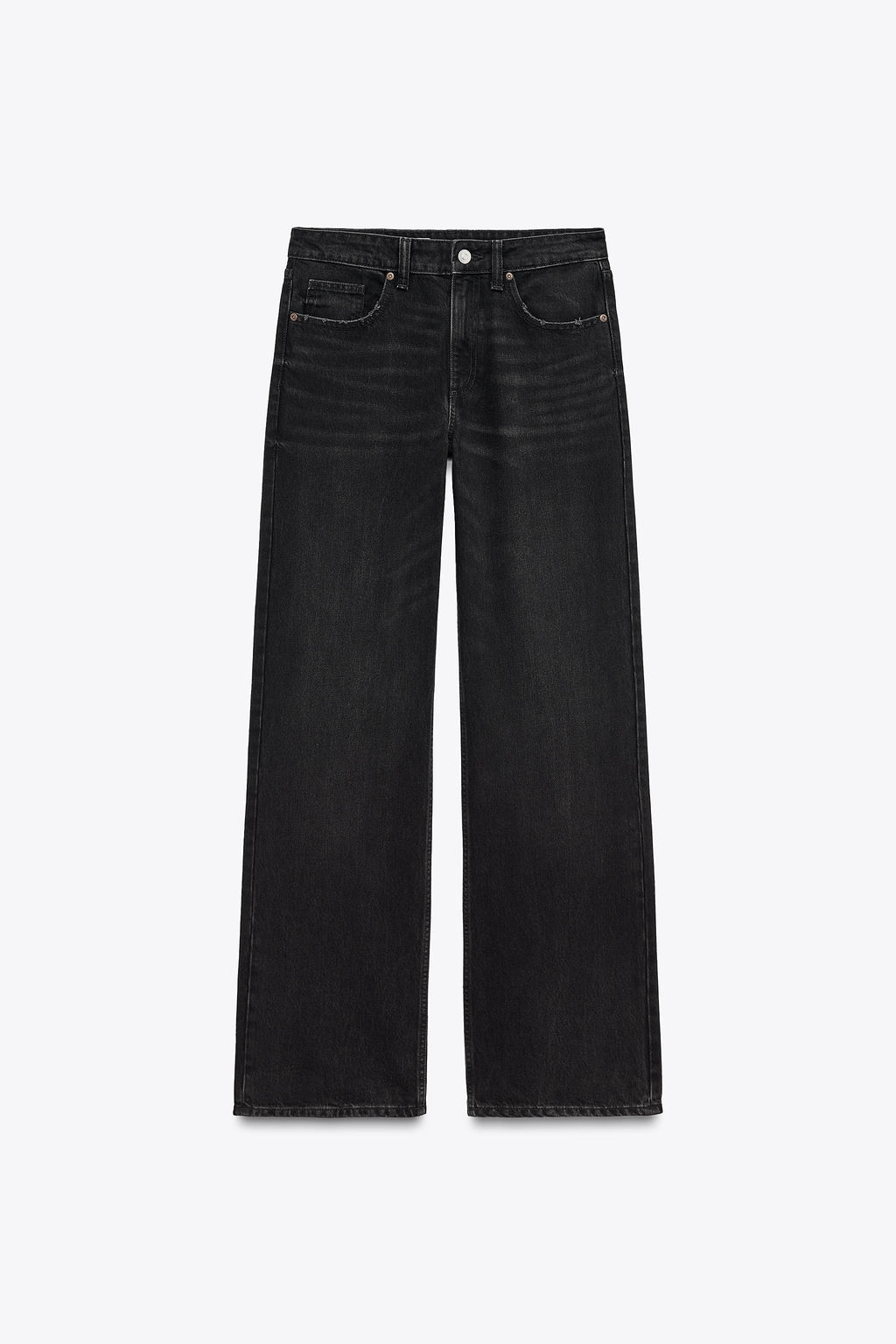 TRF WIDE-LEG MID-RISE FULL LENGTH JEANS - Zara фото 22