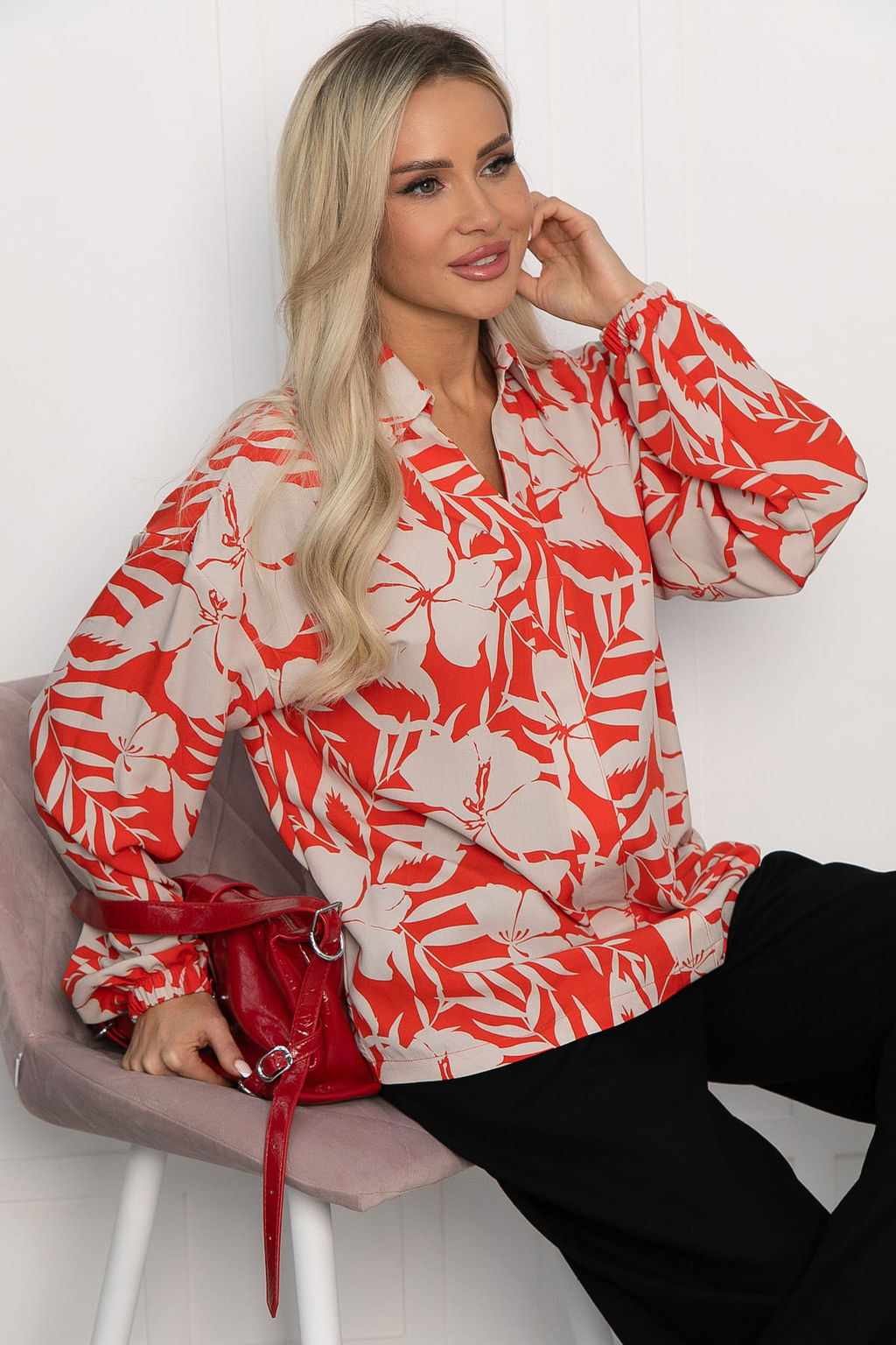 Рубашка Массандра (оранжевая) Б13761-25М - Lt collection фото 8