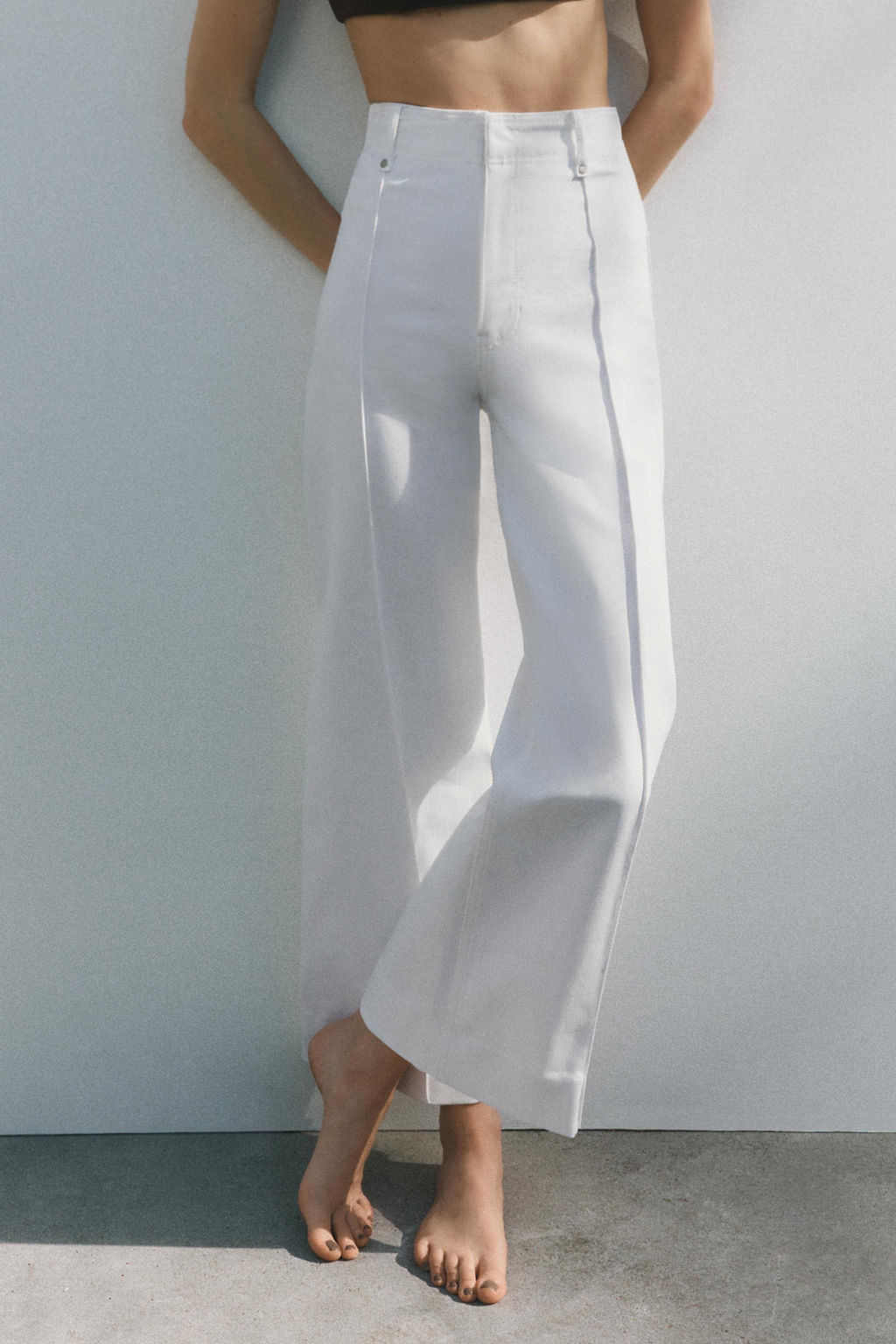 JEANS ZW COLLECTION TAILORED WIDE LEG HIGH-WAIST