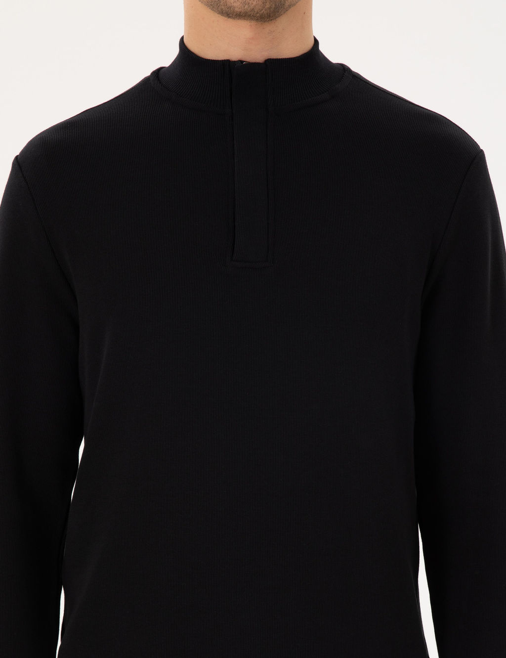Siyah Regular Fit Sweatshirt - Pierre cardin фото 6