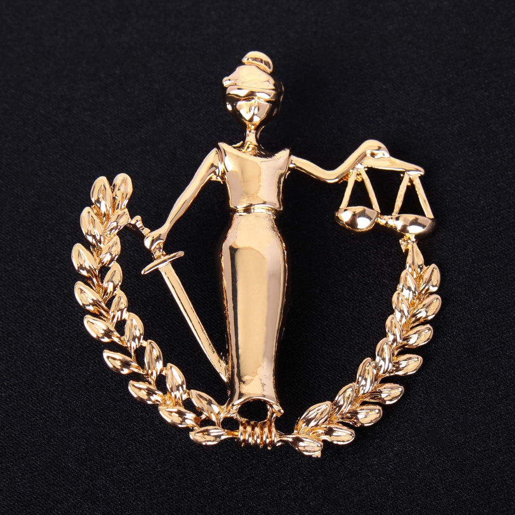 Брошь Фемида 4 см / 4002 /уп 12/
