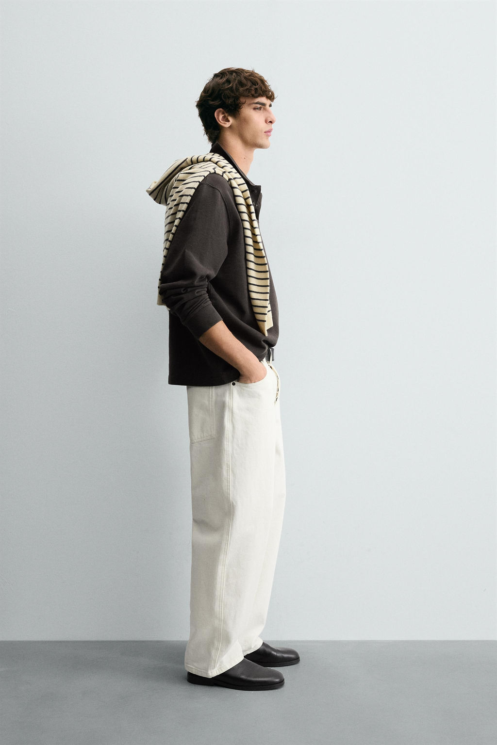 WASHED TEXTURED POLO SHIRT - Zara фото 4