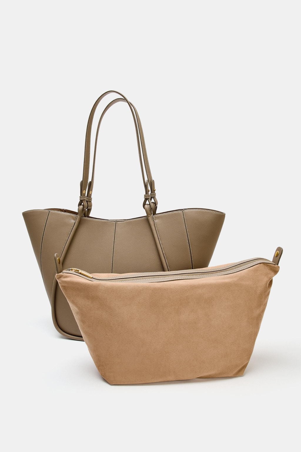 BOLSO SHOPPER DETALLE ASAS / Gris Topo - Zara фото 6