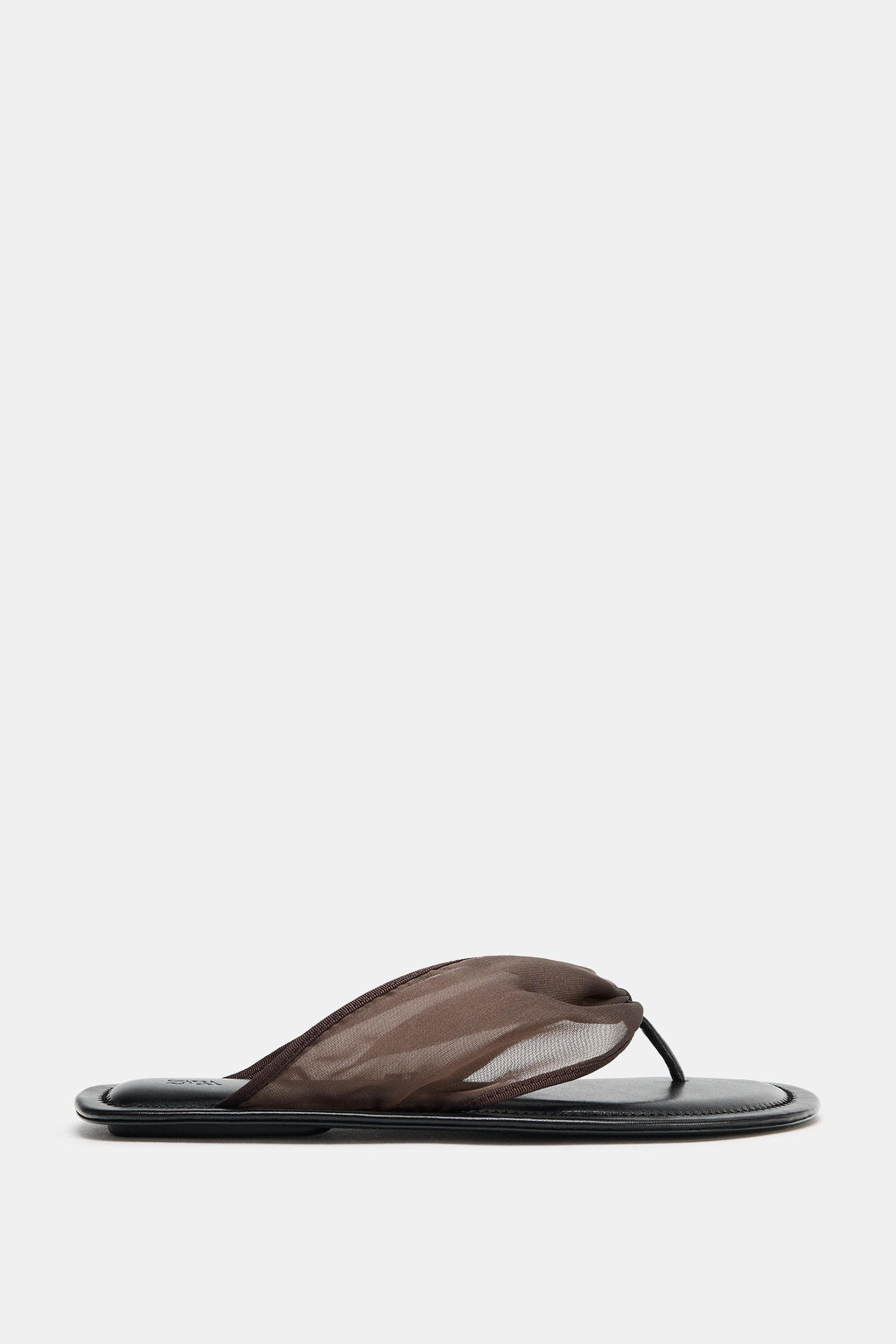 SANDALIA PLANA TEJIDO MESH / Marr?n Chocolate - Zara фото 2