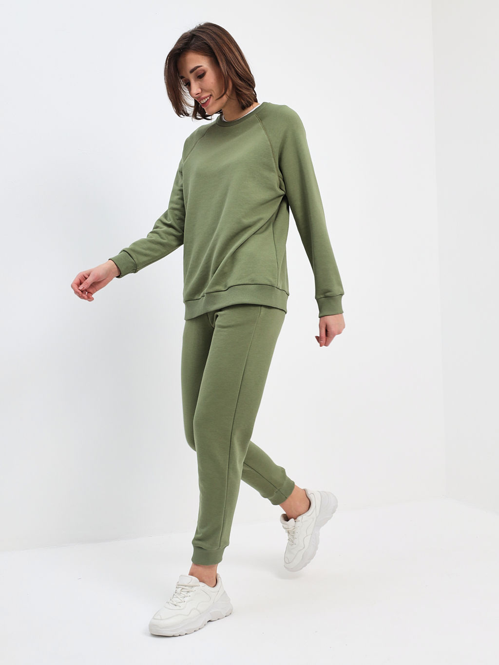 Свитшот женский KATHARINA KROSS KK-SK-008K-оливковый фото 3