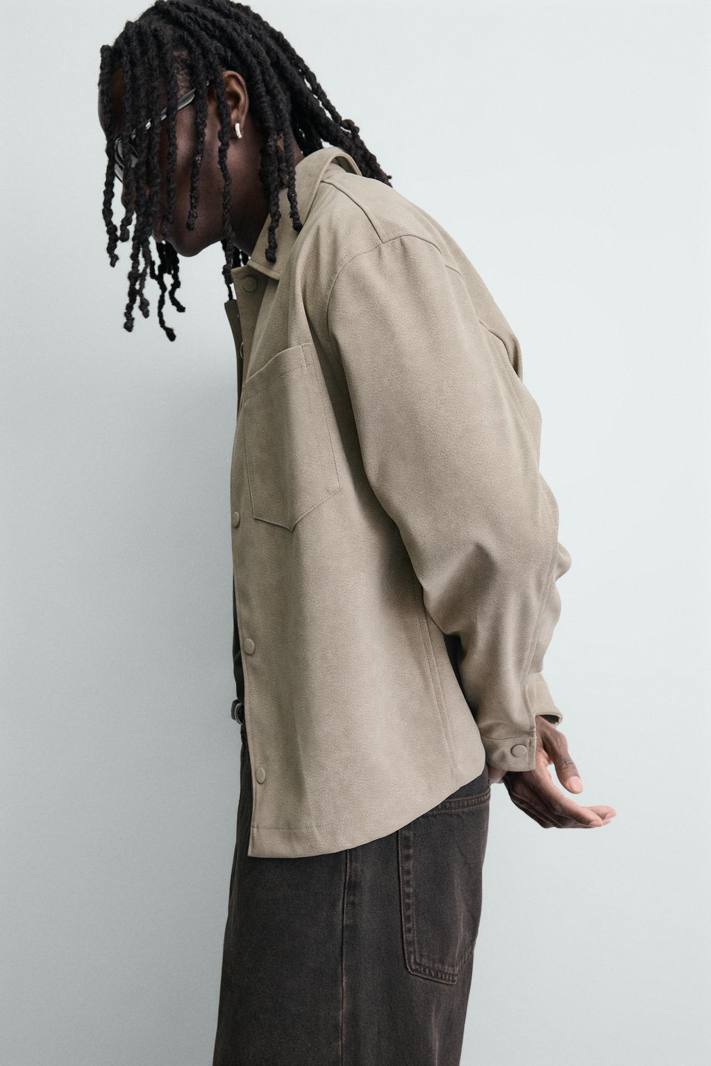 SOBRECAMISA EFECTO ANTE / Gris / Beige - Zara фото 6