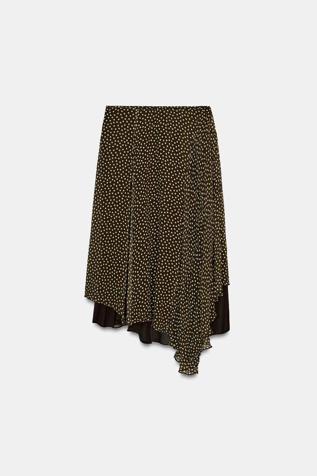 FALDA ASIM?TRICA LUNARES ZW COLLECTION / Marr?n - Zara фото 5