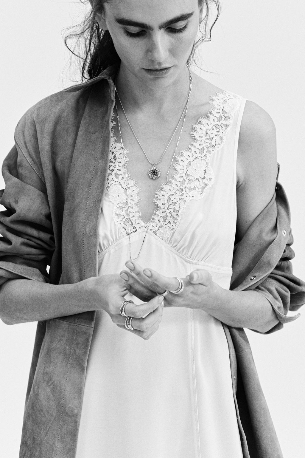 Vestido con ribetes de encaje - H&m фото 7