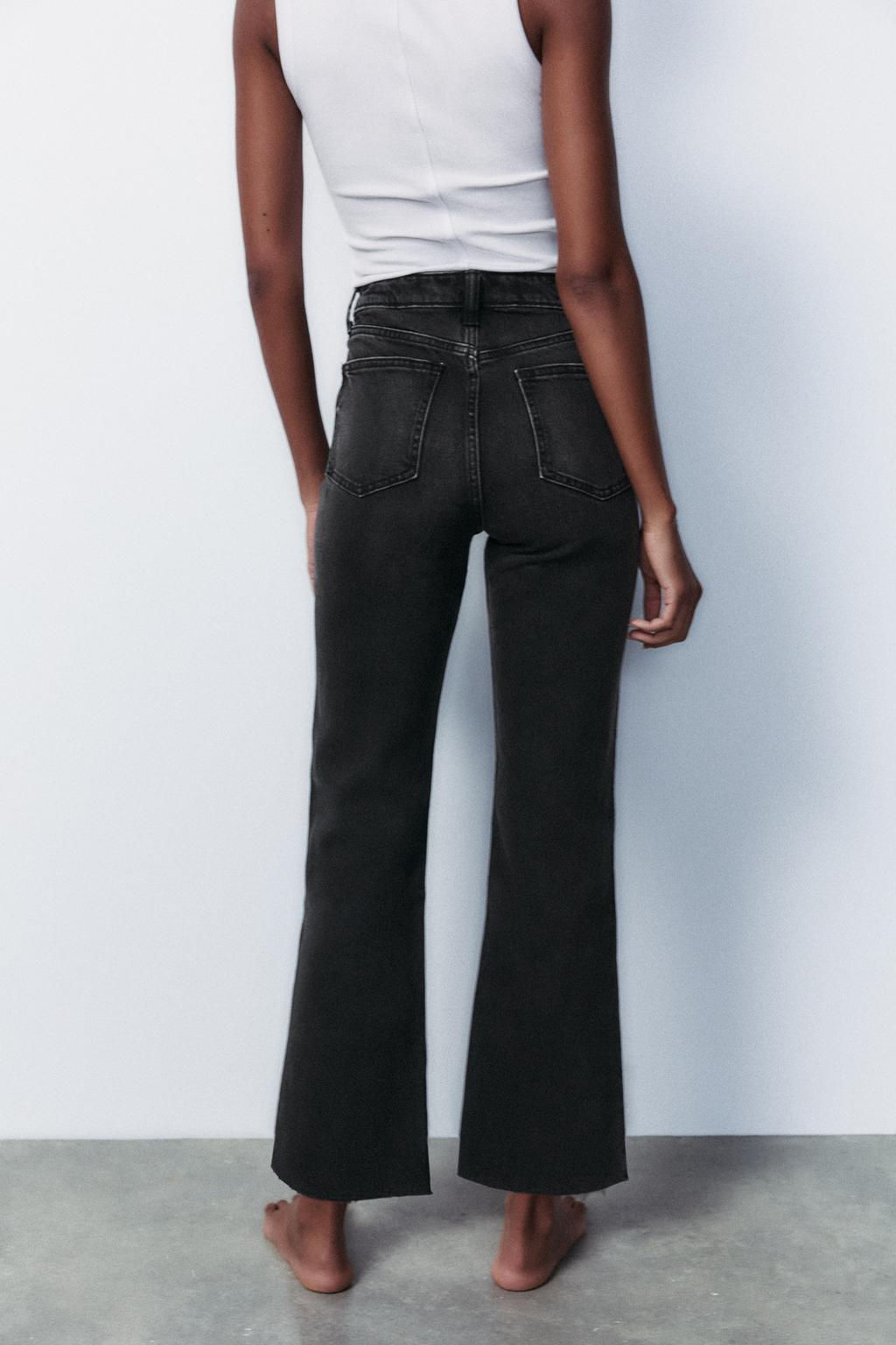 TRF CROPPED FLARE HIGH-WAIST JEANS - Zara фото 7