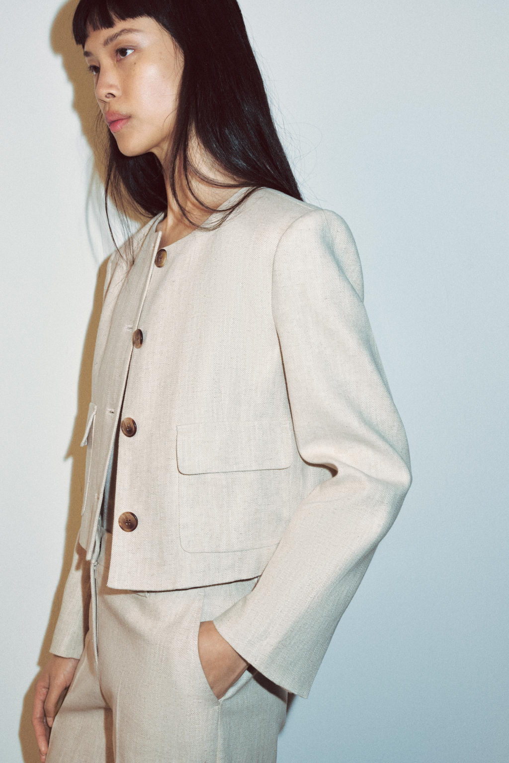 BLAZER TEJIDO R?STICO / Beige claro - Zara фото 13
