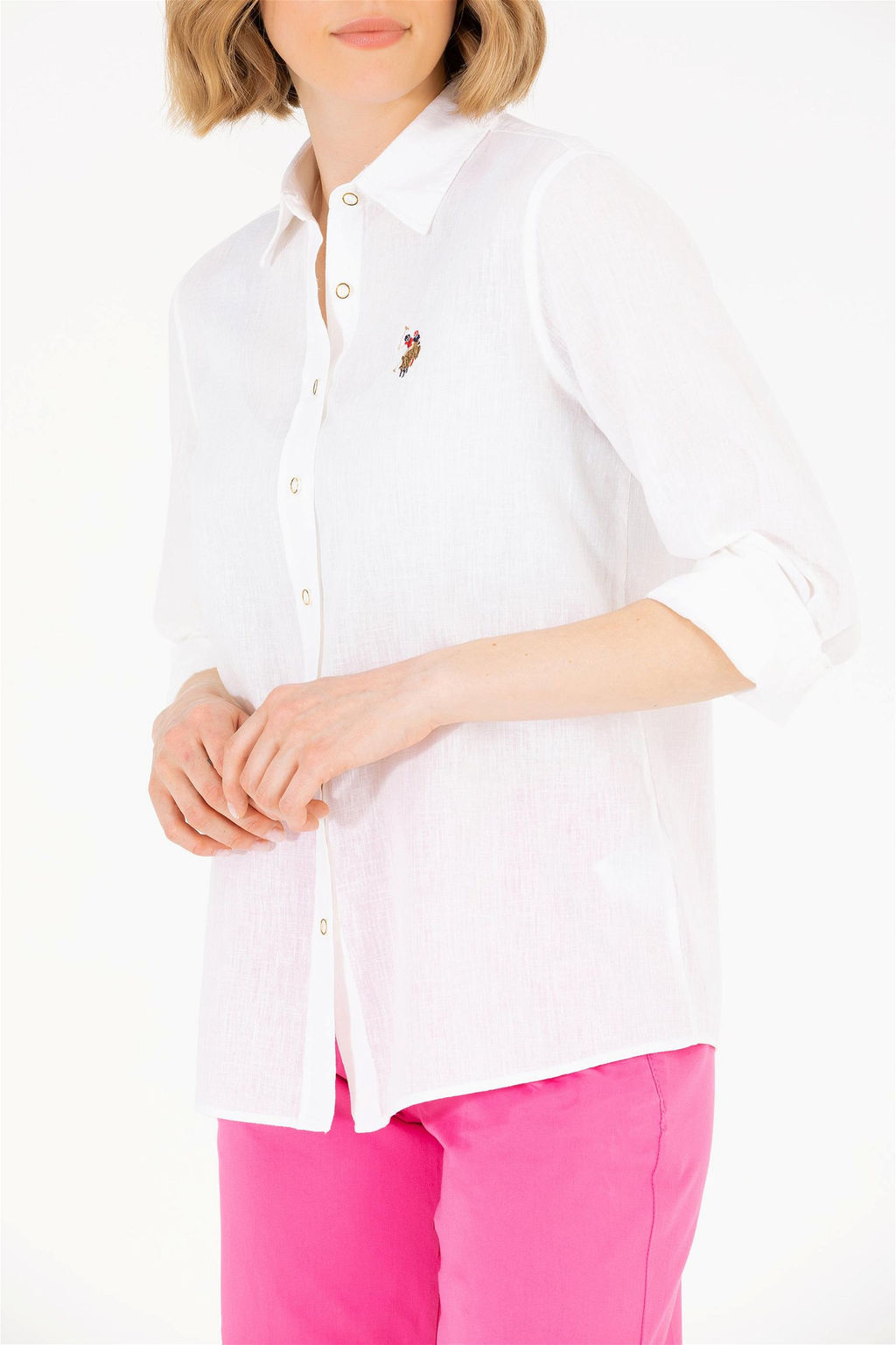 Рубашка женская белая Uzunkol Basic - U.s. polo assn фото 13