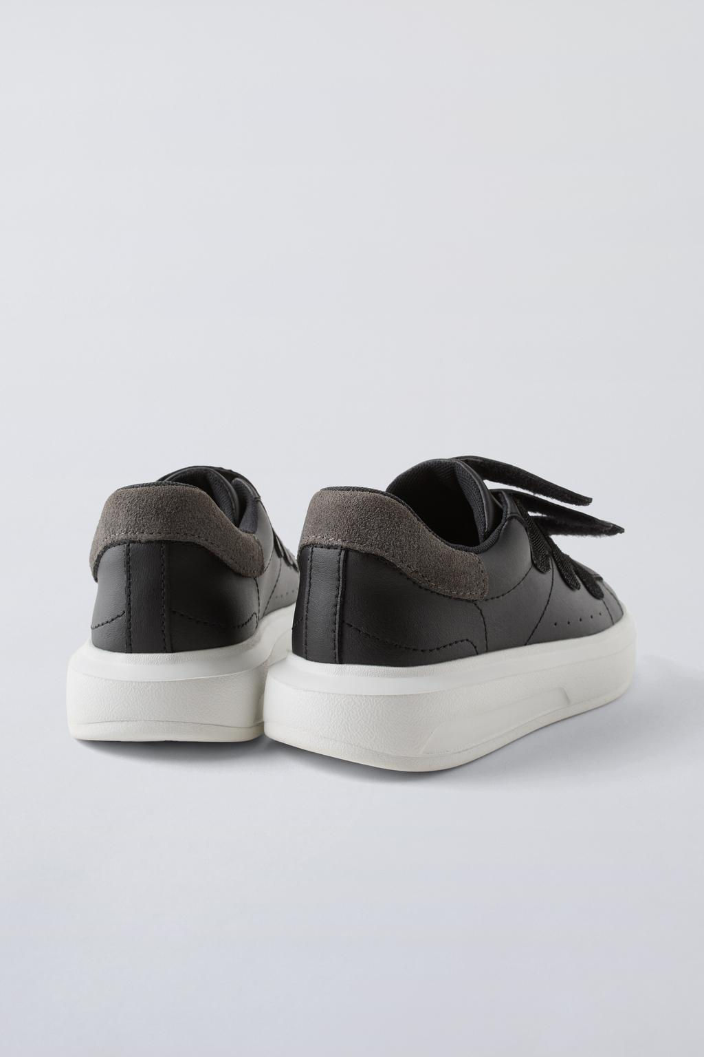 LEATHER PLIMSOLLS WITH STRAPS - Zara фото 5