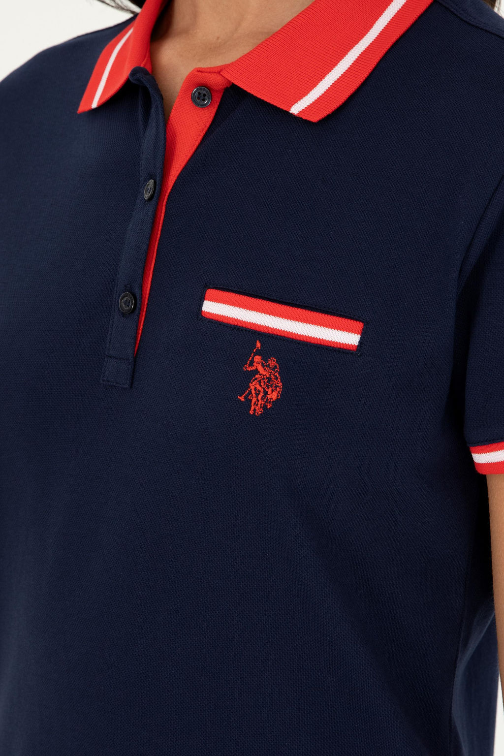 Футболка U.S. Polo Assn хлопок с эластаном тёмно-синяя  фото 14