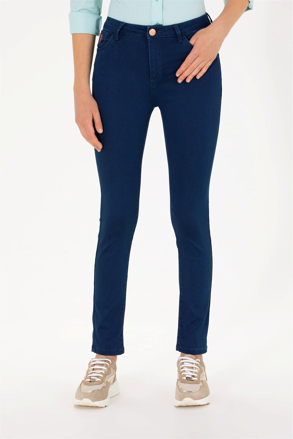 Женские голубые джинсовые брюки - U.s. polo assn фото 9