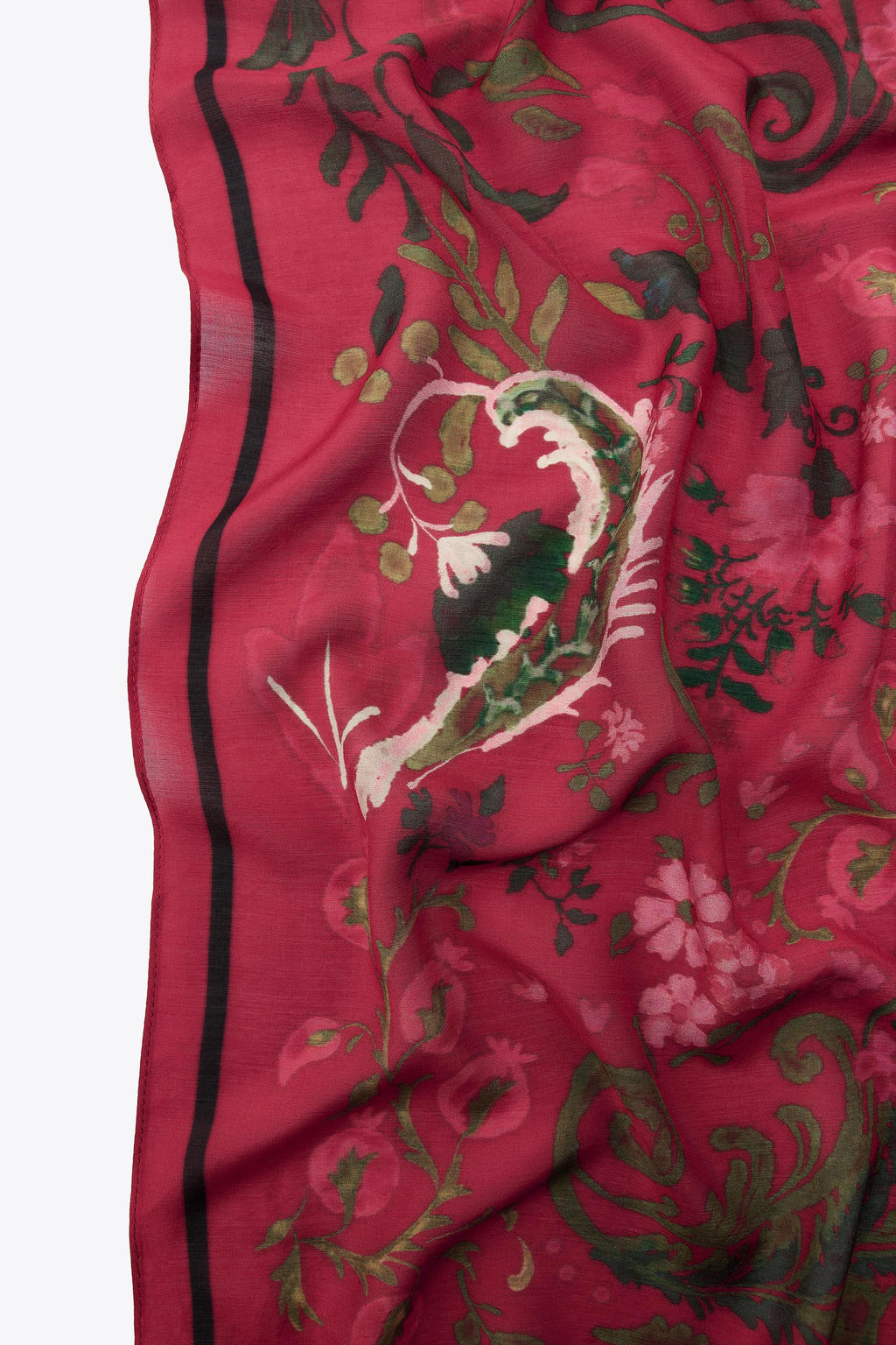 PRINTED SCARF WITH SILK - Zara фото 3