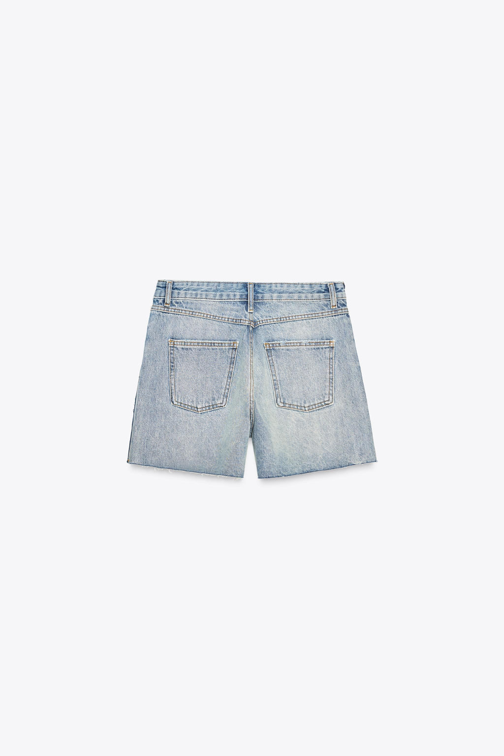 ZW COLLECTION MID-WAIST DENIM SHORTS - Zara фото 6