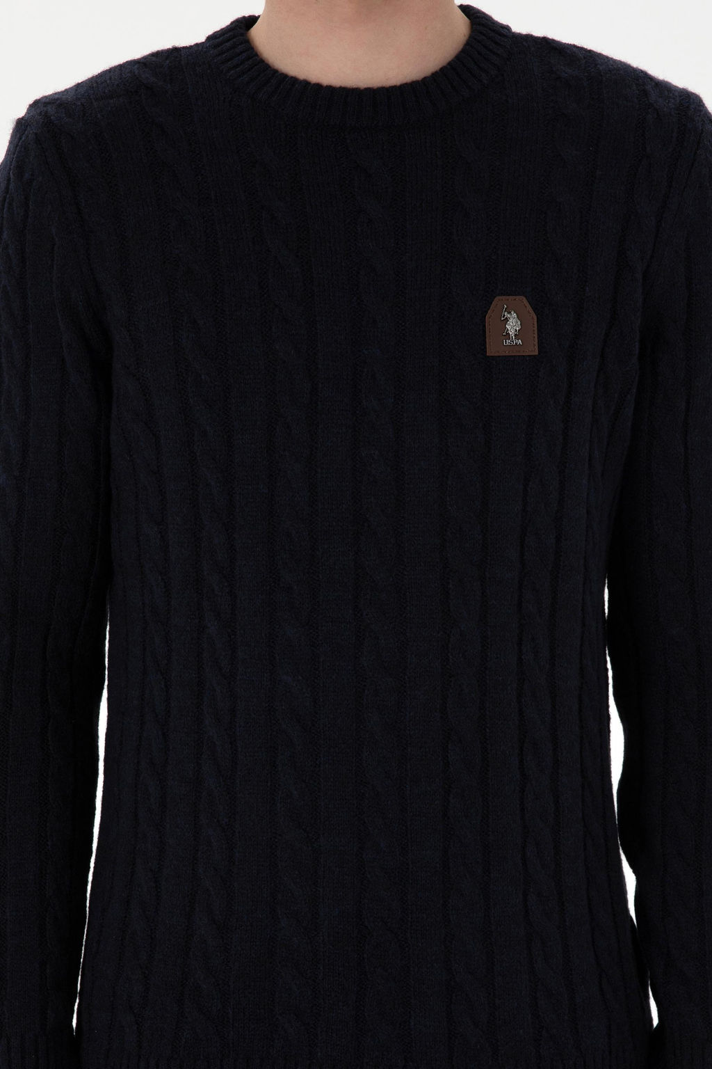 Erkek Regular Fit Bisiklet Yaka Lacivert Kazak