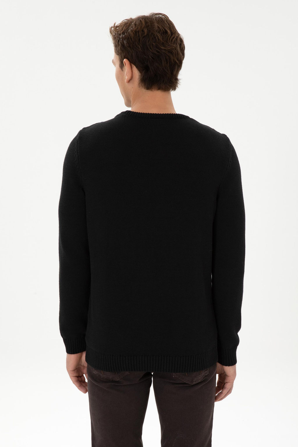 Erkek Slim Fit Bisiklet Yaka Siyah Kazak - U.s. polo assn фото 5