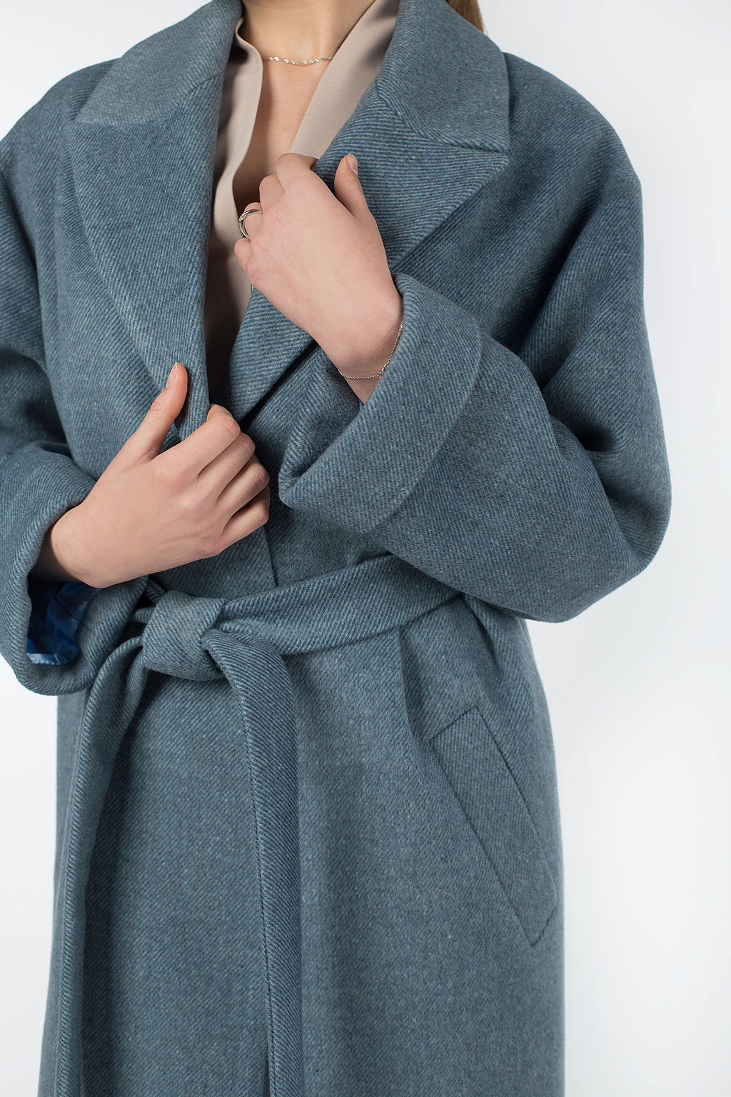 Пальто женское демисезонное (пояс) - El podio фото 8