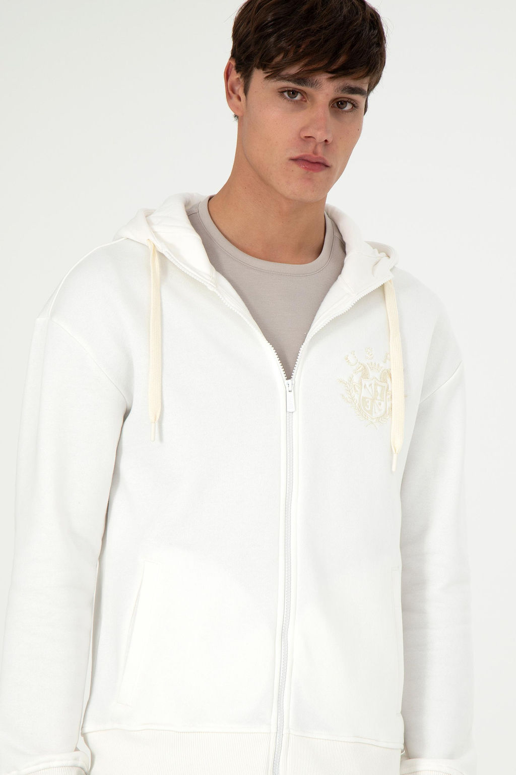 Мужской кремовый вязаный кардиган Неожиданная скидка в корзине - U.s. polo assn фото 3