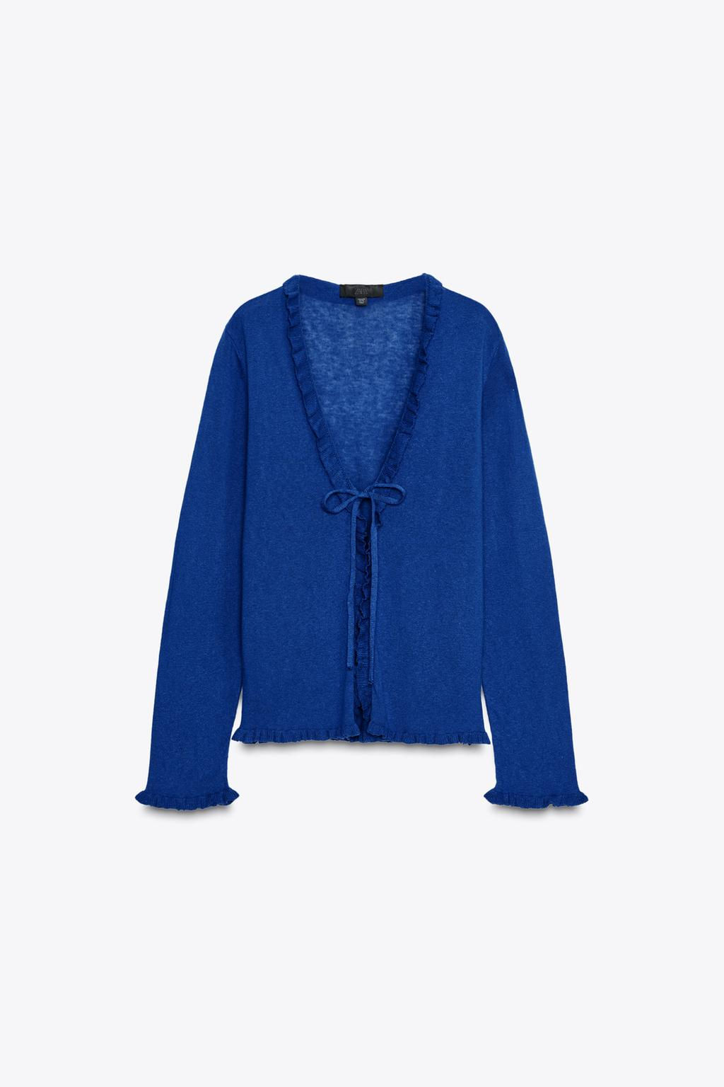 RUFFLE TRIM CARDIGAN - Zara фото 4