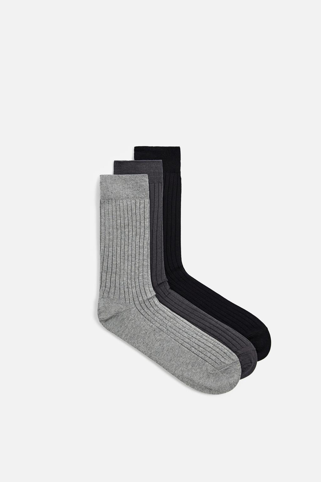 3-PACK OF CONTRAST SOCKS - Zara фото 2