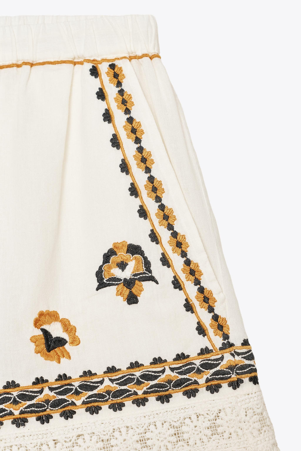 ZW COLLECTION EMBROIDERED SHORTS - Zara фото 9