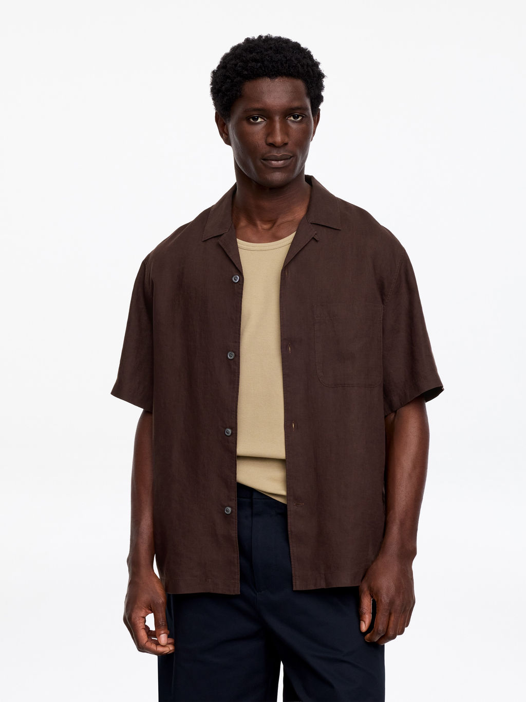 Camisa resort de lino - H&m фото 4