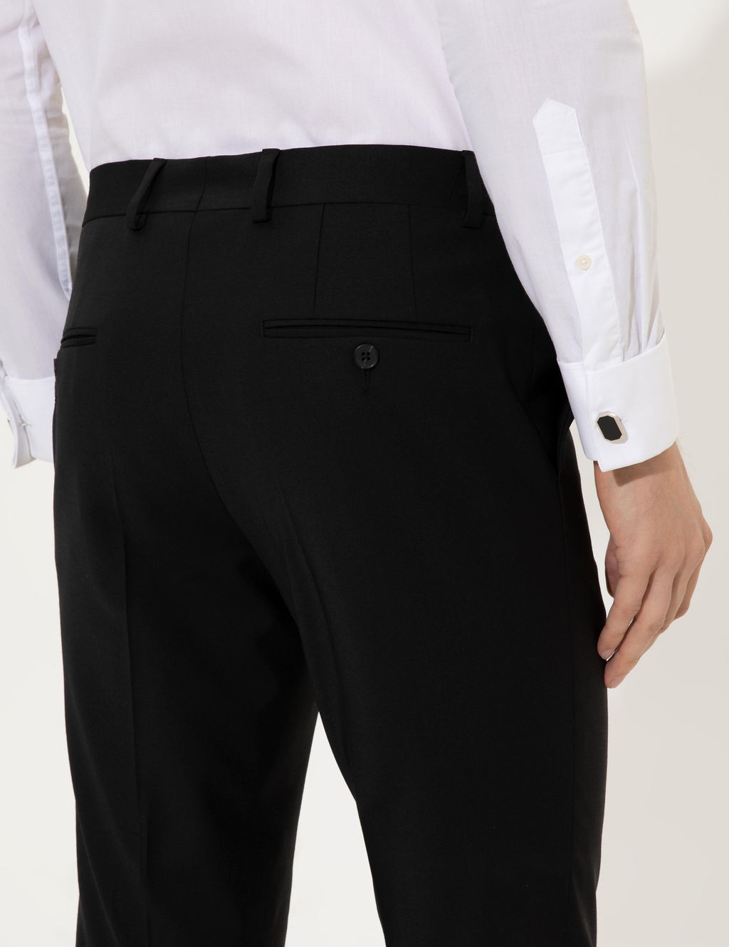 Черные зауженные брюки из ткани - Cacharel фото 7