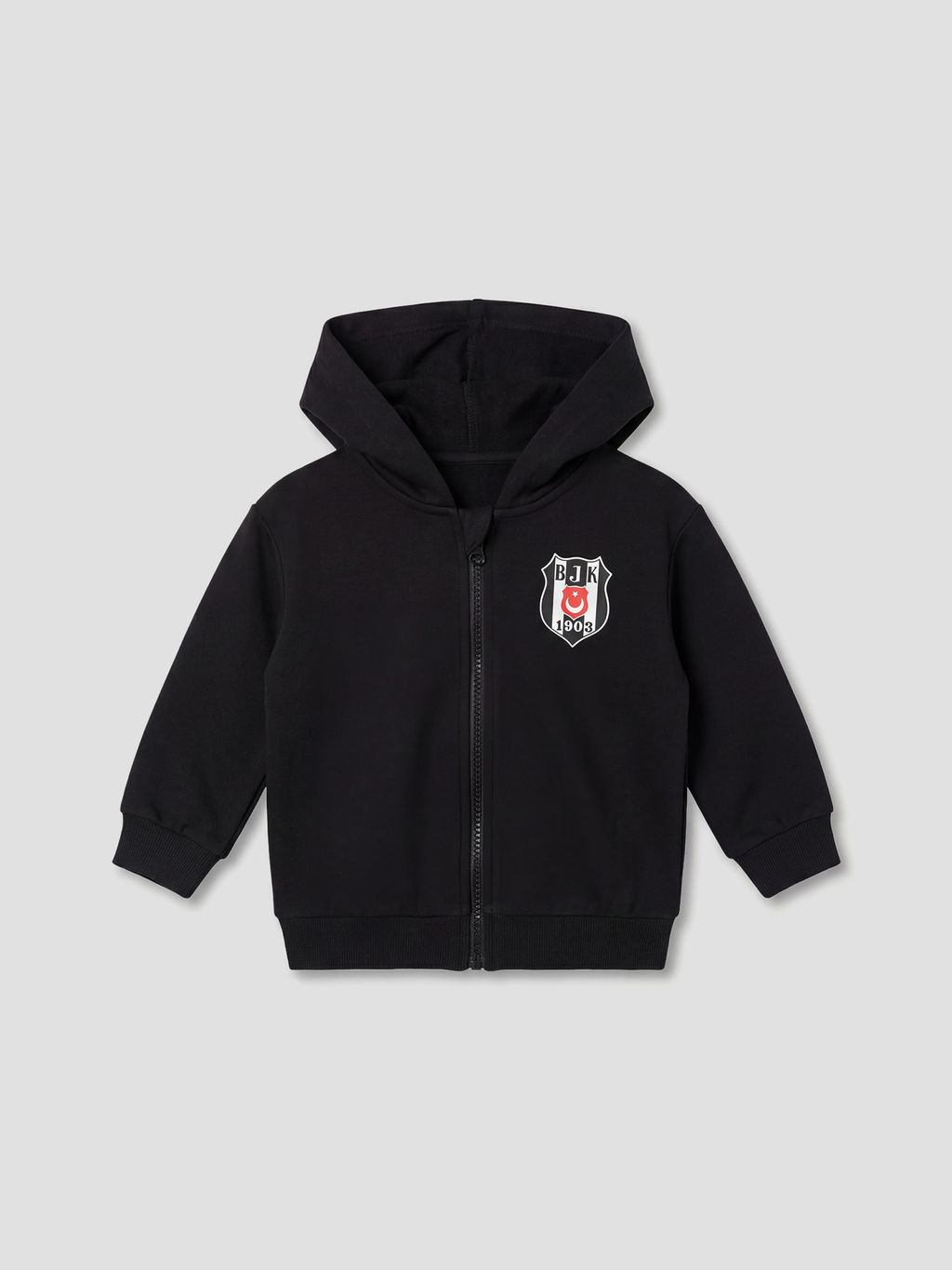 Be?ikta? Bask?l? Erkek Bebek Kap??onlu Sweatshirt ve E?ofman Alt?