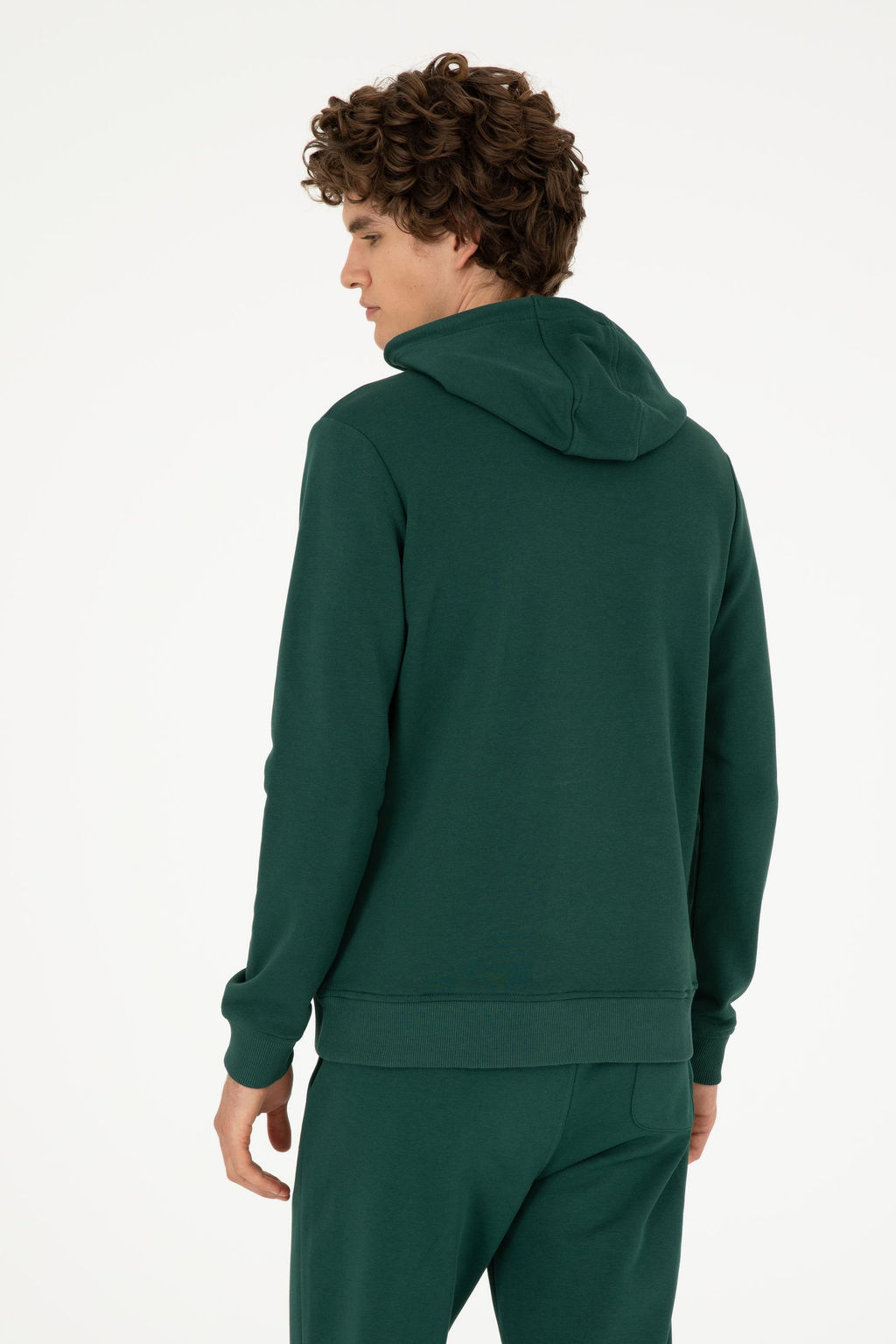 Мужской темно-зеленый базовый свитшот - U.s. polo assn фото 5