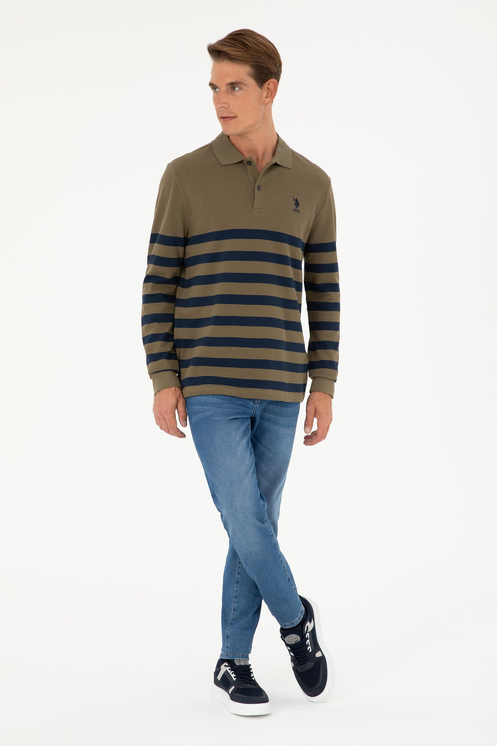 U. S. Polo Assn / Мужской свитшот цвета хаки - U.s. polo assn фото 4